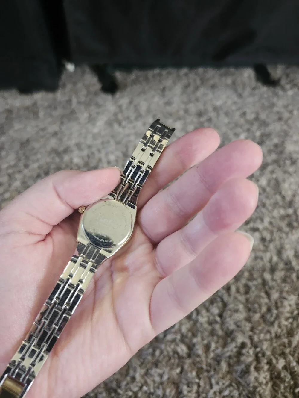 Relic Two-Tone Gold and Silver Ladies Crystal Bracelet Watch